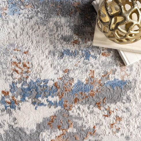nuLOOM Cleo Modern Abstract Runner Rug, 2' 8" x 8', Light Gray in Saudi Arabia