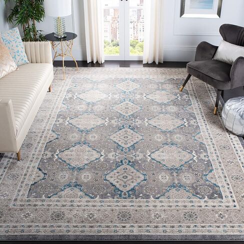 SAFAVIEH Sofia Collection 2'2" x 14' Light Grey/Beige SOF366B Vintage Oriental Distressed Non-Shedding Living Room Bedroom Runner Rug in Saudi Arabia