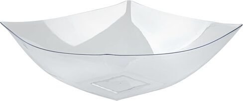 Restaurantware Moderna 8 Ounce Fancy Plastic Bowls 10 Square Disposable Salad Bowls - Durable Heavy-duty White Plastic Bowls For Warm And Cold Foods in Saudi Arabia