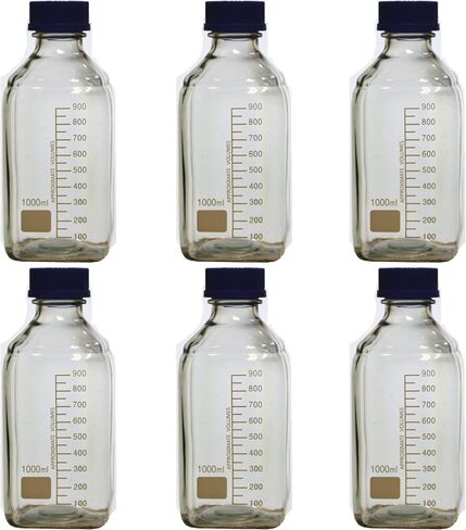 Karter Scientific 250ml Square Media Storage Bottle with Screw Cap, 254O2 (Pack of 2) in Saudi Arabia