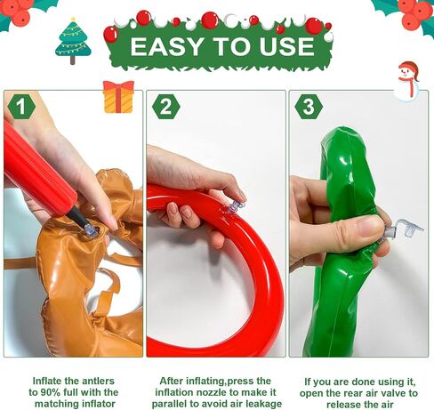 Christmas Inflatable Reindeer Antler Ring Toss Game - Christmas Party Games,Inflatable Reindeer Antler Hat with Rings in Kuwait