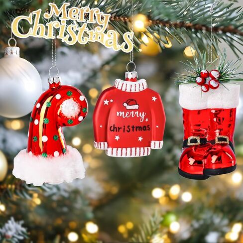 Glass Champagne Bottle Ornament with Glitter, Christmas Tree Ornament Christmas Tree Decor in Saudi Arabia
