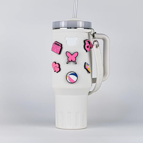 Charms Water Bottle Silicone Sleeve Decorations Beauty and Love in Saudi Arabia