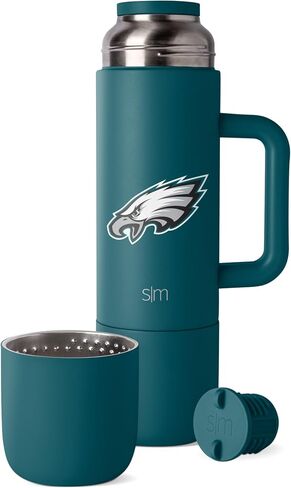 Simple Modern Officially Licensed NFL Pittsburgh Steelers 36oz Insulated Hot Beverage Bottle with 2 Mugs | Coffee Thermos | Twist and Pour Top | Travel Friendly | Roam Collection | Pittsburgh Steelers in Kuwait