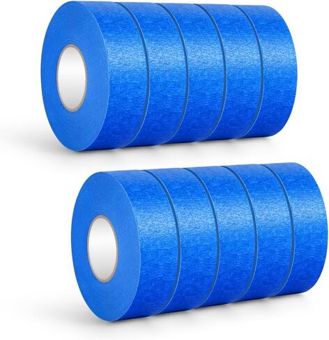 NETEHA 6 Rolls Painters Tape Masking Tape 1 Inch x 55 Yard, No Residue Adhesive Tape for Wall Painting, Decoration Labeling and DIY Crafts (Blue) in Saudi Arabia