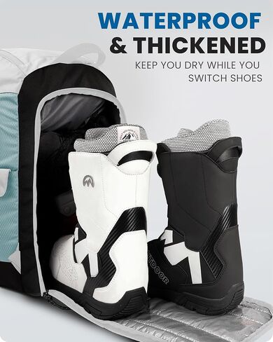OutdoorMaster 50L Ski Boot Bag-Ski and Snowboard Boots Travel Backpack with Helmet Compartment | Waterproof Exterior & Bottom in Kuwait