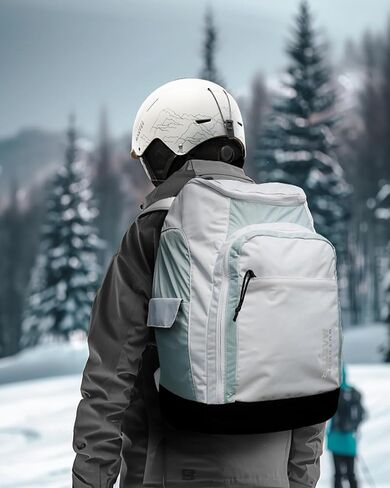 OutdoorMaster 50L Ski Boot Bag-Ski and Snowboard Boots Travel Backpack with Helmet Compartment | Waterproof Exterior & Bottom in Kuwait