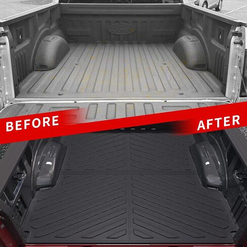 حصيرة سرير شاحنة Xipoo متوافقة مع 2015-2024 Ford F150 5.5Ft Truck Liner TPE مادة استبدال بطانة السرير لملحقات Ford F150 2015-2024 in Saudi Arabia