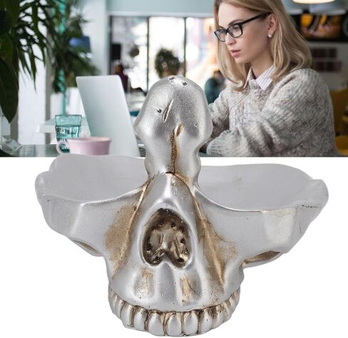 TOPINCN Skull Glasses Stand, Eyeglasses Display Holder Sunglass Frame Decorative Synthetic Statue for Office Desk Home Decoration in Saudi Arabia