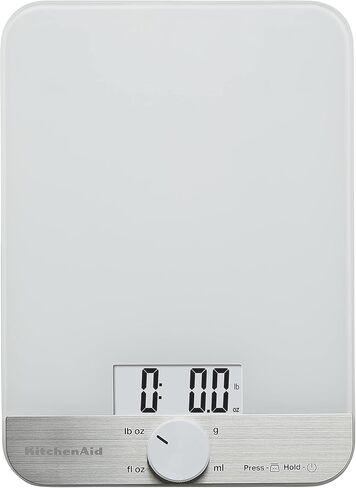 KitchenAid KQ908 Glass Surface 11 Pound Capacity Digital Kitchen and Food Scale, Scale for Food Ounces and Grams, Dry and Liquid Ingredients, Black in Saudi Arabia