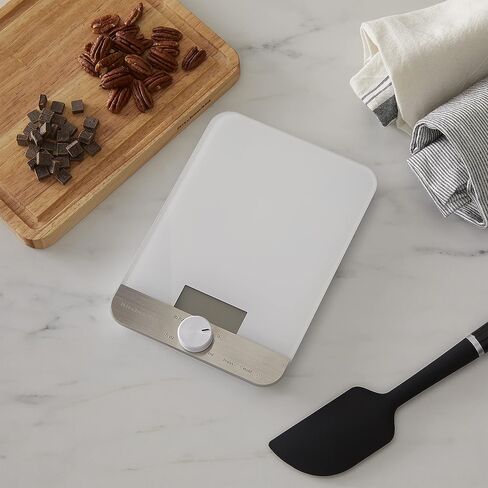 KitchenAid KQ908 Glass Surface 11 Pound Capacity Digital Kitchen and Food Scale, Scale for Food Ounces and Grams, Dry and Liquid Ingredients, Black in Saudi Arabia
