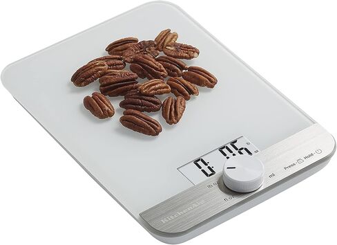 KitchenAid KQ908 Glass Surface 11 Pound Capacity Digital Kitchen and Food Scale, Scale for Food Ounces and Grams, Dry and Liquid Ingredients, Black in Saudi Arabia