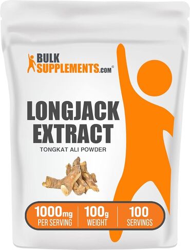 BulkSupplements.com Longjack Extract Powder - Tongkat Ali Extract, Longjack Tongkat Ali Powder - Tongkat Ali for Men & Women, Gluten Free - 1000mg per Serving, 100g (3.5 oz) (Pack of 1) in Saudi Arabia