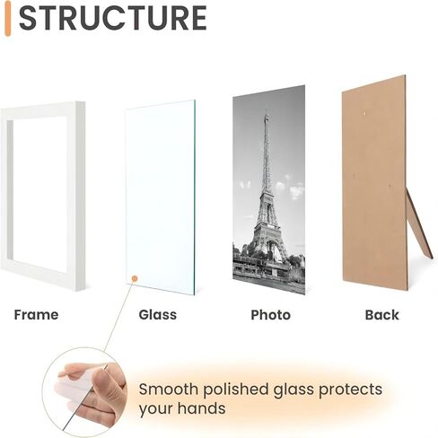 20 قطعة من إطارات الصور متعددة الأحجام، مجموعة متنوعة من الجدران مصنوعة من الزجاج الحقيقي والخشب، ديكور جداري للمكتب 2 قطعة 8x10، 8 قطع 5x7، 10 قطع 4x6 أبيض أسود مجموعة إطارات متعددة للجدار in Kuwait