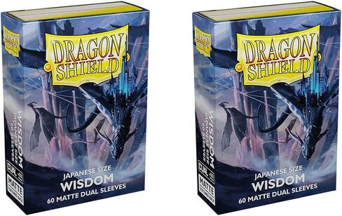 Dragon Shield Bundle: 2 Packs of 60 Count Japanese Size Mini Dual Matte Card Sleeves - (Matte Wisdom) in Saudi Arabia