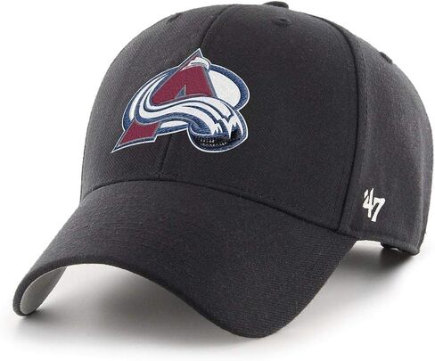 '47 Forty Seven Brand Colorado Avalanche Black MVP Curved Visor Velcroback Cap in Saudi Arabia