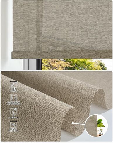 Motorized Roller Shades, Smart Blinds for Windows, Remote Automatic Window Shades, Electric Shades, Light Filtering, Compatible with Alexa Google Apple Home in Saudi Arabia