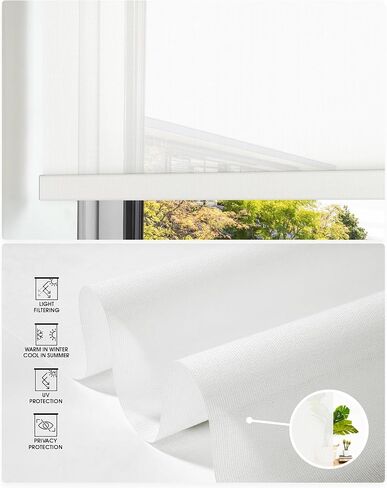 Motorized Roller Shades, Smart Blinds for Windows, Remote Automatic Window Shades, Electric Shades, Light Filtering, Compatible with Alexa Google Apple Home in Saudi Arabia