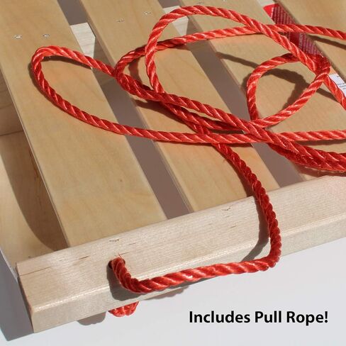 Flexible Flyer BCL-40 Premium Baby Sleigh. Toddler Boggan. Wooden Pull Sled for Kids,Red , 29 x 14 x 11.5 inches in Kuwait