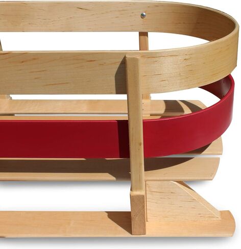 Flexible Flyer BCL-40 Premium Baby Sleigh. Toddler Boggan. Wooden Pull Sled for Kids,Red , 29 x 14 x 11.5 inches in Kuwait