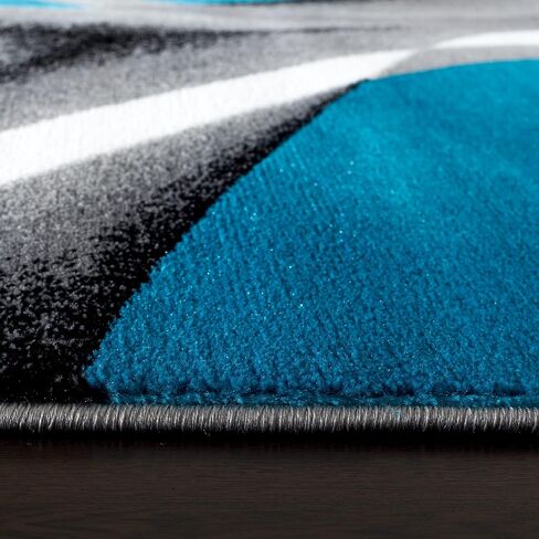 Persian Area Rugs 2305 Turquoise White 2 x 3 Modern Abstract Area Rug Carpet in Saudi Arabia