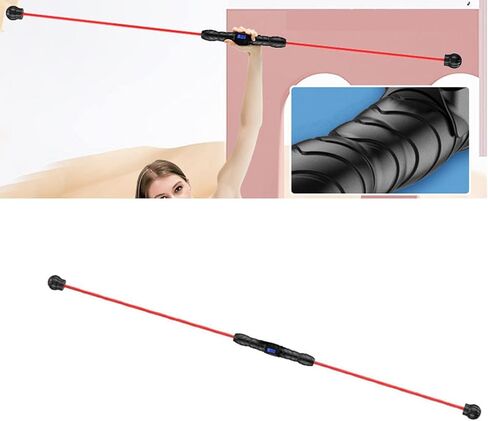 Elastic Fitness Bar, Ergonomic Handle Fitness Exercise Bar with Count Function for Home Gym Outdoor in Saudi Arabia