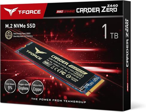 TEAMGROUP T-Force A440 Lite 2TB Graphene Heatsink 3D NAND TLC NVMe Phison PS5027-E27T PCIe 4.0 Gen4x4 M.2 2280 SSD داخلي قراءة/كتابة 7400/6400 ميجابايت/ثانية TM8FFQ002T0C129 in Kuwait
