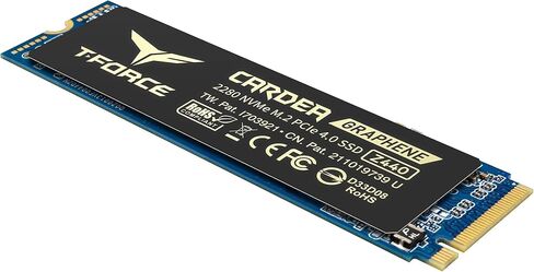 TEAMGROUP T-Force A440 Lite 2TB Graphene Heatsink 3D NAND TLC NVMe Phison PS5027-E27T PCIe 4.0 Gen4x4 M.2 2280 SSD داخلي قراءة/كتابة 7400/6400 ميجابايت/ثانية TM8FFQ002T0C129 in Kuwait