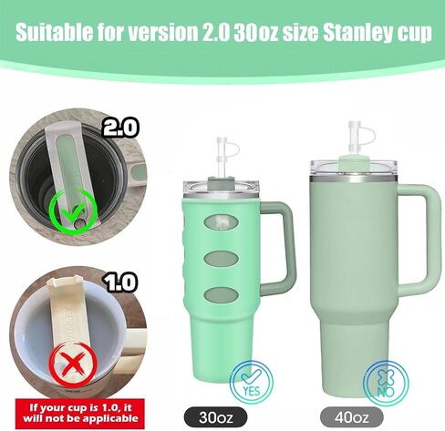 Silicone Boot for 30oz Stanley Quencher, Water Bottle Boot Sleeve for Stanley Cup H2.0 Tumbler, Stanley Bottom Protector Accessories(Mint Green) in Saudi Arabia