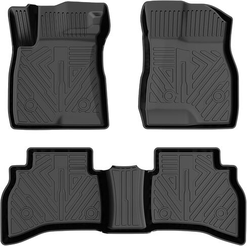 T TGBROS Floor Mats Custom Fit for 2018-2023 2024 Chevrolet/Chevy Equinox Accessories All Weather Protection TPE 2 Rows Floor Liners Set Non-Slip Black in Saudi Arabia