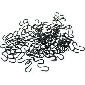100PCS 14mm Black Metal Mini S Hook Suitable for Hanging Jewellery Key Party Light Tag Crafts