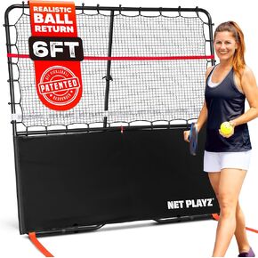 معدات تدريب شبكية للارتداد من Pickleball، زاوية قابلة للتعديل وإعداد سهل - مثالية لليدين الأمامية والخلفية وتنسيق دقة الضربات الهوائية والتحكم في المطبخ