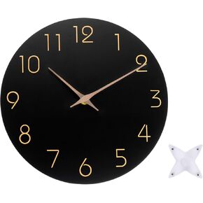 PATIKIL 12 Inch Wall Clock, Quartz Battery Operated Silent Non-Ticking Round Wall Clocks Decorative for Office Bedroom Living Room, White