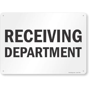 SmartSign "Receiving Department" Sign | 10" x 14" Plastic