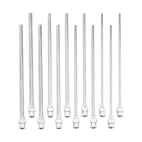 12PCS Stainless Steel Dispensing Needles 112mm Total Length 8G/10G/12G/14G Blunt Needles for Industrial Use and Experiments Silver