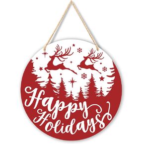 Baby's First Christmas Wood Hanging Sign for Door Wall Decorations, Baby's First Christmas Ornament 2024, My First Holiday Milestone Signs, Newborn Baby Keepsake Gifts