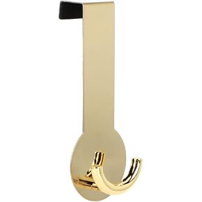 TOPINCN Door Robe Hooks Stainless Steel Towel Rack Door Hanger Back Hooks Door Shelf Drawer Hooks for Office Garment Bag Organizer(Gold)