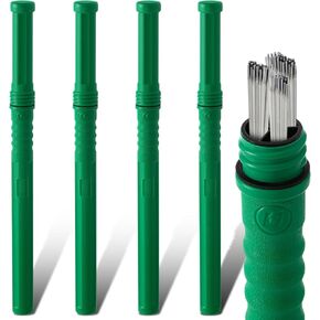Tandefio 4 قطع قضيب لحام تخزين 40 بوصة Tig Rod تخزين علب لحام كهربائي حامل Airproof مقاوم للماء لحام قضيب حاوية (أخضر)