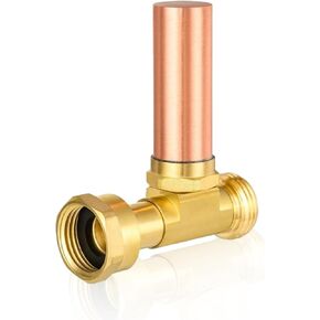 Water Hammer Arrestor,3/4 Inch Swivel FHT x 3/4 Inch MHT Copper Water Arrestor for Washing Machine Connection(2PACK, Straight Copper Arrestor)