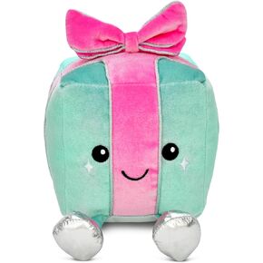 iscream Present with a Bow 6" Embroidered Accent Plush Mini Holiday Pillow