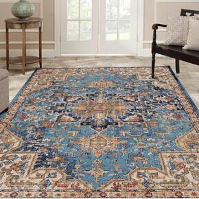 LUXE WEAVERS Geometric Southwestern Area Rug, Ivory 5x7