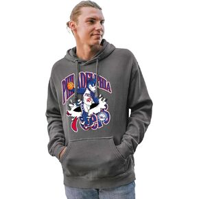 Blue 84 NBA Officially Licensed Hooded Sweatshirt Ringspun Slam Mascot Black