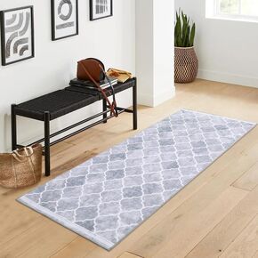 COZYLOOM Area Rug 8x10 Modern Boxes Large Rug Non Slip Low Pile Rug Ultra Thin Indoor Floor Cover Throw Rug Washable Carpet for Living Room Dining Room, Dark Grey in Kuwait