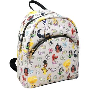 Disney Princess All Over Print 10" Mini Deluxe Backpack with 1 Front Pocket