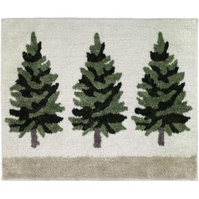 Avanti Linens - Bath Rug, Cotton Bath Mat, Ideal Christmas Decorations, 20" x 30" (Trees Collection)
