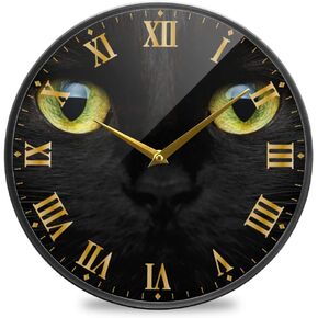 ALAZA Marble Abstract Blue and Gold Wall Clock Battery Operated Silent Non Ticking Clocks for Living Room Decor 12 Inch / 9.5 Inch