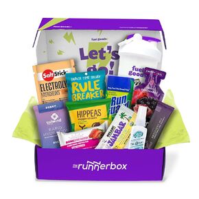 Fuel Goods Runner Box, Running Accessories Gift Box for Runners (11-12 Items), Nutritional Snacks & Energy Bars, Runner Unique Birthday Gift, Subscription Box