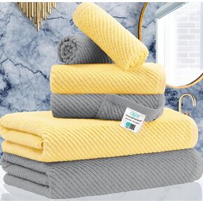 Pink Towels - 100% Cotton, Soft, Quick Dry, Lightweight, Towel Set of 6, 2 Large Bath 30" x 56", 2 Hand 18" x 28", 2 Washcloths 13" x 13", Pink Towels Bathroom Sets, Luxury Towel Gift Set in Saudi Arabia