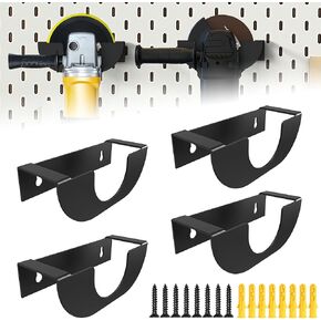 4 PCS Angle Grinder Holder Wall Mount, Heavy Duty Solid Steel Angle Grinder Hanger, Polisher Holder Stand, Angle Grinder Storage Rack For 5 inch Grinder, Buffer Polishers, Hand Sander, Impact Wrench
