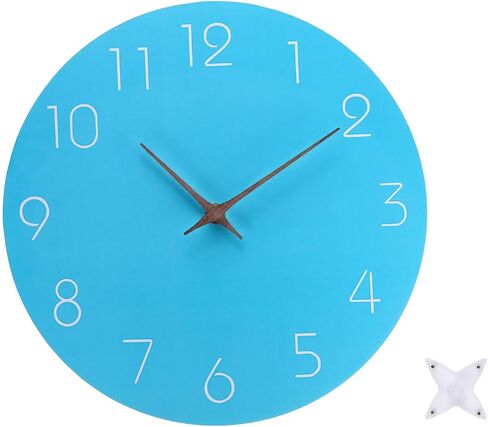 PATIKIL 12 Inch Wall Clock, Quartz Battery Operated Silent Non-Ticking Round Wall Clocks Decorative for Office Bedroom Living Room, White in Saudi Arabia